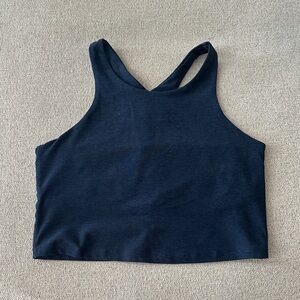 Beyond Yoga Spacedye Refocus Cropped Tank / Navy / Size L